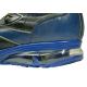 Belvedere "Rexy III" Navy / Royal Blue Ostrich / Calfskin Bubble Soled Sneakers With Eyes E04
